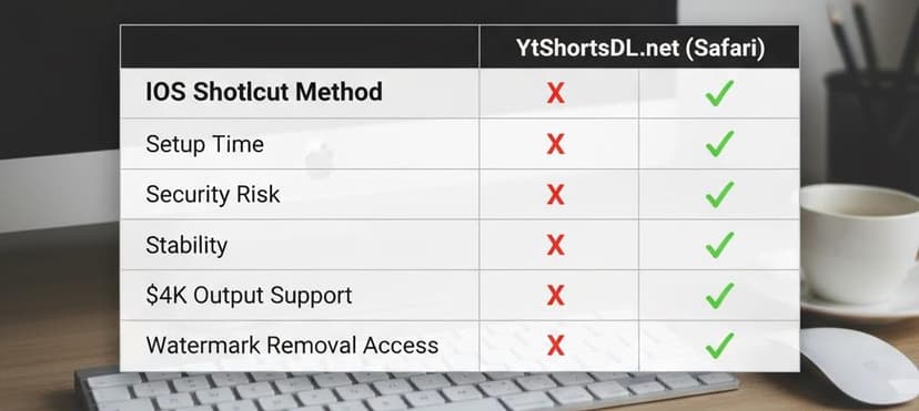 Screenshot guide for the iPhone showing where to paste the YouTube Shorts link in the Safari browser.