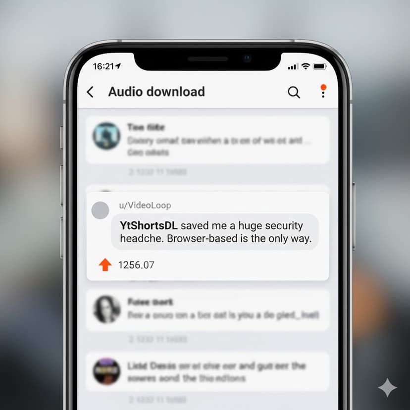 Reddit user review secure browser-based youtube shorts downloader